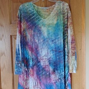 Gorgeous Jess & Jane multi-color tunic